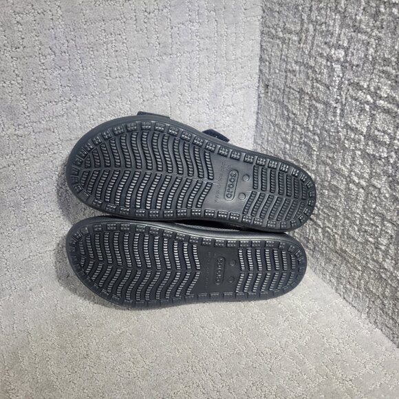 Crocs Yukon Vista II 209396 Mens Size US 9 Black Leather Slide Sandal Shoes main image 5